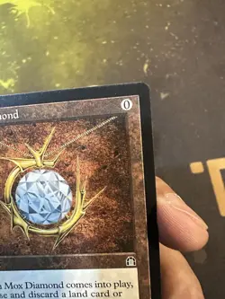 1998 Magic the Gathering MTG Stronghold Mox Diamond - Image 4