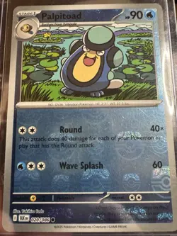 Pokemon SV Black Bolt Palpitoad 020/086 Masterball Pattern - Image 1