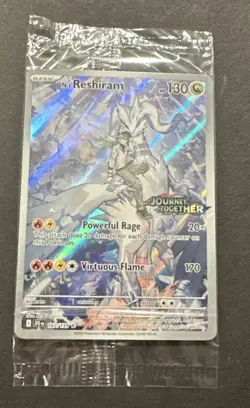 2025 POKEMON SCARLET VIOLET JOURNEY TOGETHER N’S RESHIRAM ILLUSTR. RARE PROMO! - Image 3