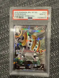 2015 Pokemon JPN 1st Edition Regigigas Legendary Shine Collection #23 PSA 10 - Image 1