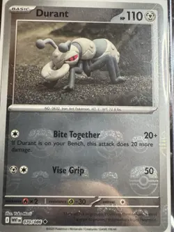 Durant 070/086 Masterball Reverse Holo White Flare Pokemon TCG Near MINT English - Image 1