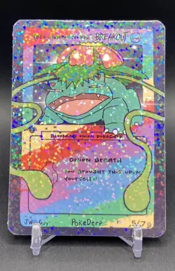 First Print Bloominonion (Venusaur) 5/7 - 1st Ed Pokederp HOLO Fan Art - Pokemon - Image 1