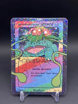 First Print Bloominonion (Venusaur) 5/7 - 1st Ed Pokederp HOLO Fan Art - Pokemon - Image 2