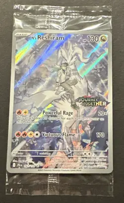 2025 POKEMON SCARLET VIOLET JOURNEY TOGETHER N’S RESHIRAM ILLUSTR. RARE PROMO! - Image 2