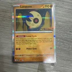 Lunatone Mega Evolution Stamped Build and Battle Promo 004 Pokemon IN HAND NEW - Image 1