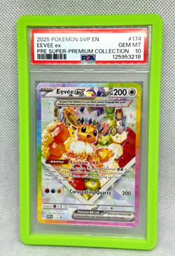 EEVEE EX #174 PSA 10 - POKEMON SVP EN-SV BLACK STAR PROMO w/ Guard - Image 1