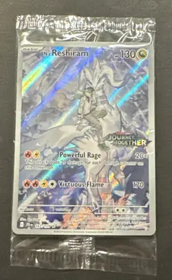 2025 POKEMON SCARLET VIOLET JOURNEY TOGETHER N’S RESHIRAM ILLUSTR. RARE PROMO! - Image 1