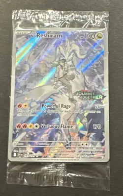 2025 POKEMON SCARLET VIOLET JOURNEY TOGETHER N’S RESHIRAM ILLUSTR. RARE PROMO! - Image 3