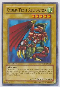 YUGIOH Cyber-Tech Alligator YSDJ-EN001 1st edition HP - Image 1