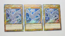 3x Blue-Eyes White Dragon / Platinum Secret Rare RA04-EN108 8th Art Yugioh Tcg - Image 1