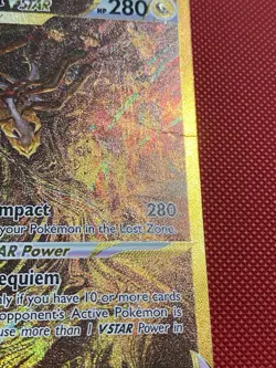 Giratina VSTAR (Secret) GG69/GG70 Crown Zenith: Gold Pokemon Card TCG Damaged - Image 5