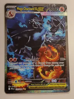 Mega Charizard X EX Full Art Holo 360 HP 125/094 Phantasmal Flames Pokemon - Image 1