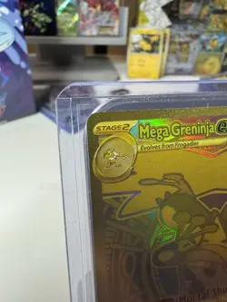 Pokemon TCG Chaos Rising Mega Greninja Ex Mega Hyper Rare 122/086 English Gold - Image 4