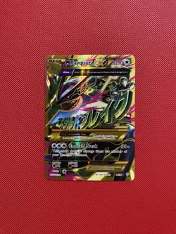 M Rayquaza EX (Shiny Full Art) 98/98 XY Ancient Origins Pokemon Card Damaged - Image 1