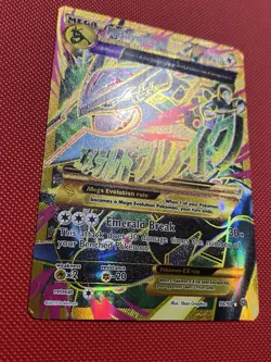 M Rayquaza EX (Shiny Full Art) 98/98 XY Ancient Origins Pokemon Card Damaged - Image 5