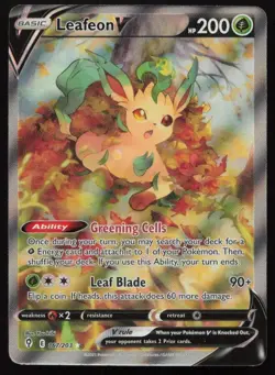 Leafeon V 167/203 Alternate Full Art Evolving Skies Pokemon English NM - Image 1