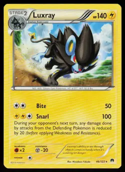 Luxray 46/122 Rare BREAKpoint Pokemon Near Mint - Image 1
