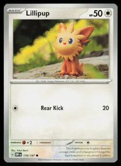Lillipup 170/197 Common Obsidian Flames Pokemon Near Mint - Image 1