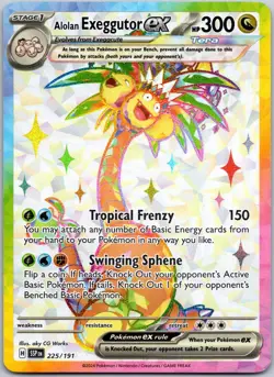 Alolan Exeggutor ex 225/191 Ultra Rare Surging Sparks Near Mint - Image 1