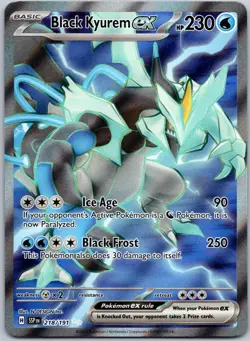 Black Kyurem ex 218/191 Ultra Rare Surging Sparks Near Mint - Image 1