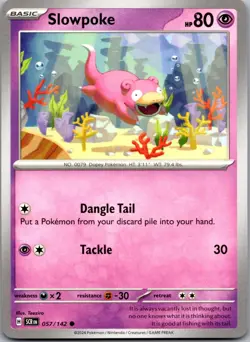 Slowpoke 57/142 Common Stellar Crown Pokemon Near Mint - Image 1