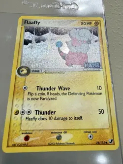 Flaaffy HP 56/115 - Reverse Holo Stamp Unseen Forces 🏝 Pokemon 2005 - Image 3