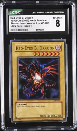 Yu-Gi-Oh! Red-Eyes B. Dragon JMP-002 Ultra Rare Shonen Jump 2003 CGC 8 - Image 1