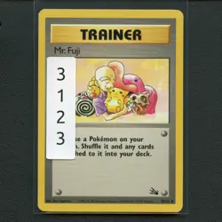 Pokemon TCG Mr. Fuji 58/62 WotC Fossil Unlimited Regular Card EN-LP 1999 - Image 3