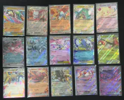 Pokemon Holo EX Card Lot of 15, English (As Pictured), SV, ME, NM, Unplayed - Image 1