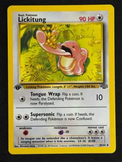 Pokemon Lickitung 38/64 1st Edition Jungle NM WOTC Vintage 1999 Pokemon Card - Image 1