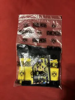 ONE PIECE X BVB Dortmund Promo Goodie Bag Card Monkey.D.Luffy | Scarf Sticker - Image 4