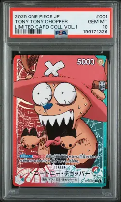 2025 ONE PIECE JAPANESE LIMITED CARD COLLECTION VOL.1 TONY TONY CHOPPER PSA 10 - Image 1