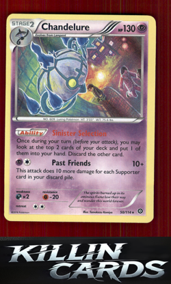 Chandelure 50/114 Pokemon Holo Rare XY - Steam Siege Card NM - Image 1