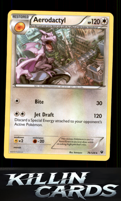 Aerodactyl 76/124 Pokemon Rare XY - Fates Collide Card LP - Image 1