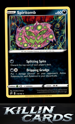 Spiritomb 116/192 Pokemon Rare SWSH02: Rebel Clash Card NM - Image 1