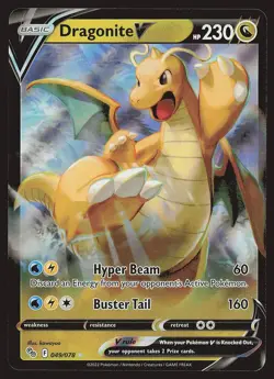 Pokemon GO Dragonite V #049/078 Pokemon Card - Image 1
