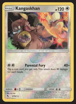 Hidden Fates Kangaskhan #47/68 Reverse Holo Pokemon Card - Image 1