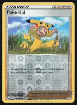 SWSH01: Sword & Shield Base Set Poke Kid #173/202 Reverse Holo Pokemon Card - Image 1