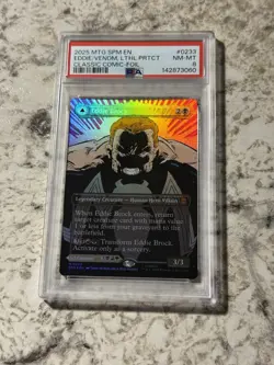 Eddie Brock Venom Lethal Protector FOIL SPM 0233 PSA 8 (MTG Spider-Man 2025) - Image 1