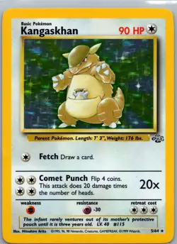 The Pokemon Company Kangaskhan 05/64 Jungle Holo Rare English 1999 MP - Image 1