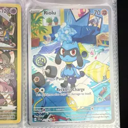 Pokemon Riolu 215/198 SV01 Scarlet & Violet Illustration Rare Holo - Image 3