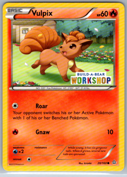 Pokemon Vulpix Build-A-Bear Workshop Promo 20/160 NM - Image 1