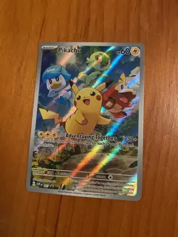 Pikachu SVP027 Black Star Promo Pokemon Card Full Art NM - Image 1