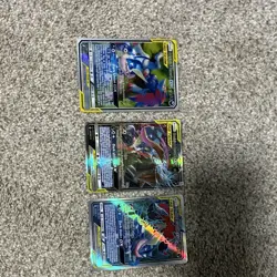 Pokemon TCG TAG TEAM GX Holo 3-Card Lot (English, 2019): Greninja & Zoroark - Image 1