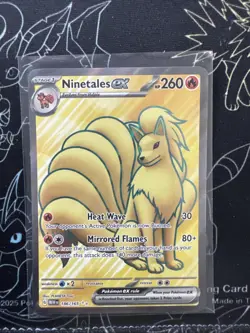 Ninetales ex MEW Scarlet & Violet 151 186/165 Ultra Rare Full Art Pokemon Card - Image 1