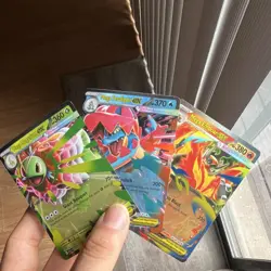 Pokemon TCG XY Mega Meganium EX, Feraligatr EX, Emboar EX Holo Lot (3) - Image 1
