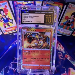 🦾 Pokemon Charizard 013/095 Sm9 Tag Bolt Japanese CGC Pristine 10 Holo 🦾 - Image 1