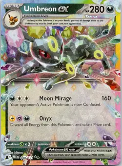 Pokemon Umbreon ex 60/131 Prismatic Evolutions Double Rare Normal NM TCG - Image 1