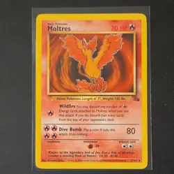 Wizards of the Coast Pokemon Moltres Fossil 27/62 Rare Holo 70 HP Unlimited - Image 1