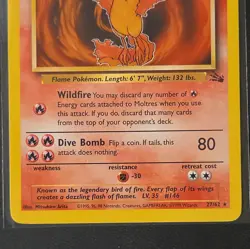 Wizards of the Coast Pokemon Moltres Fossil 27/62 Rare Holo 70 HP Unlimited - Image 3
